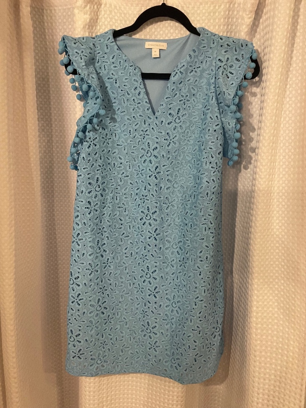 Charter Club blue eyelet dress